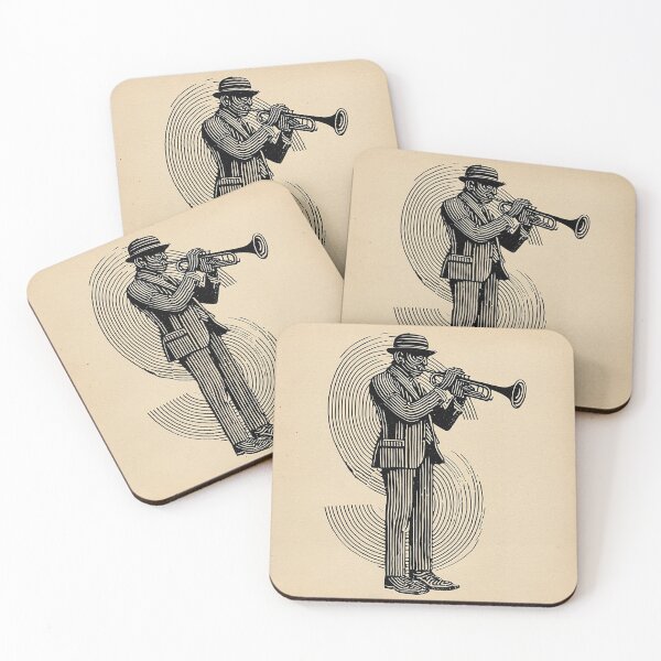 Item preview, Jazz Musician Playing Trumpet designed and sold by lautir.