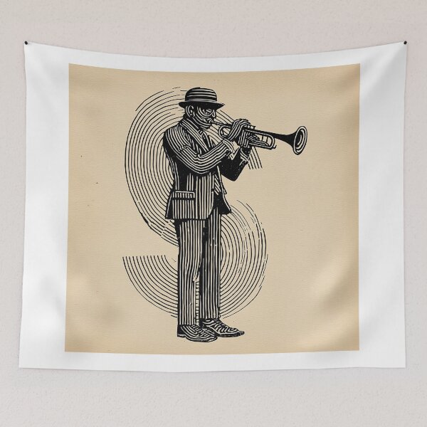 Item preview, Jazz Musician Playing Trumpet designed and sold by lautir.