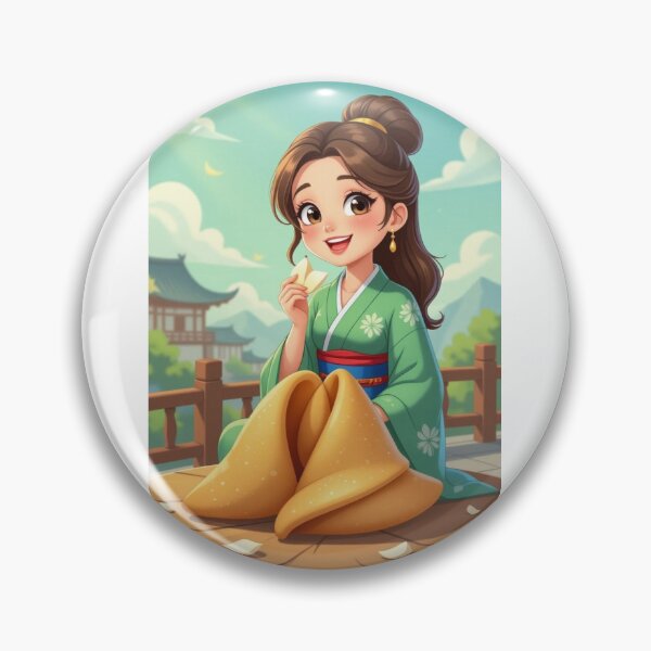 Item preview, Japanese Girl With A Fortune Cookie designed and sold by ArtQueen777.