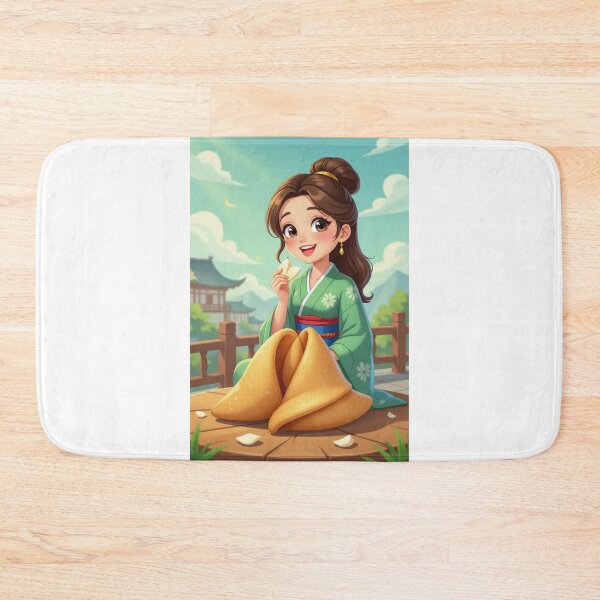 Item preview, Japanese Girl With A Fortune Cookie designed and sold by ArtQueen777.