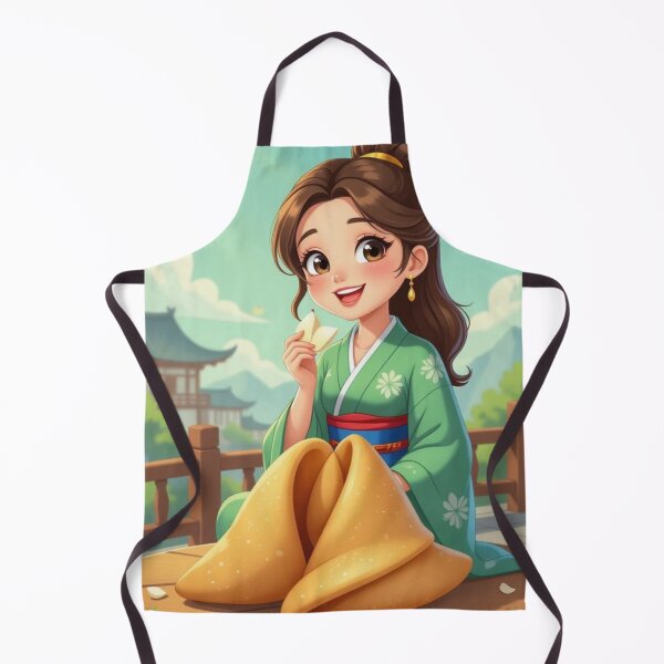 Item preview, Japanese Girl With A Fortune Cookie designed and sold by ArtQueen777.