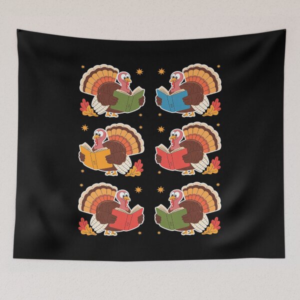 Item preview, Cute Turkey Bookworm Autumn Reading Thanksgiving Classroom designed and sold by CultureSpec.
