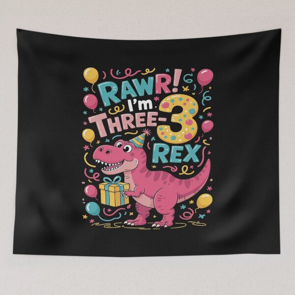 Item preview, RAWR I'm Three Rex for 3 year old 3 Rex Birthday designed and sold by GaryBellcvbnb.