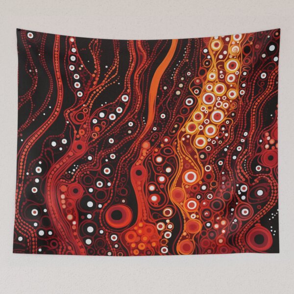 Item preview, Aboriginal Inspired Dot Art - With Active Lava designed and sold by GrinGalore.