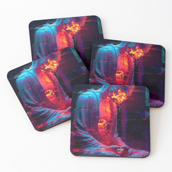 Item preview, Glitchfire Buddha: Digital Collapse Meditation designed and sold by t5uisiu.