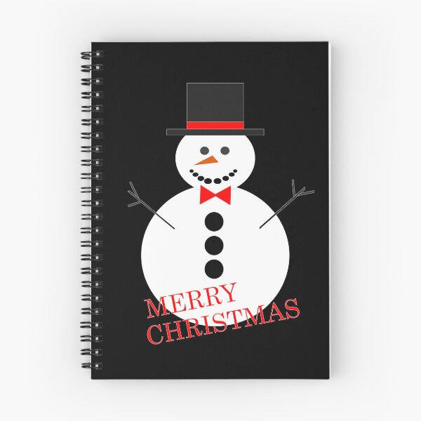 Item preview, A white snowman with a black hat wishes you a Merry Christmas. designed and sold by pixperienz4u.