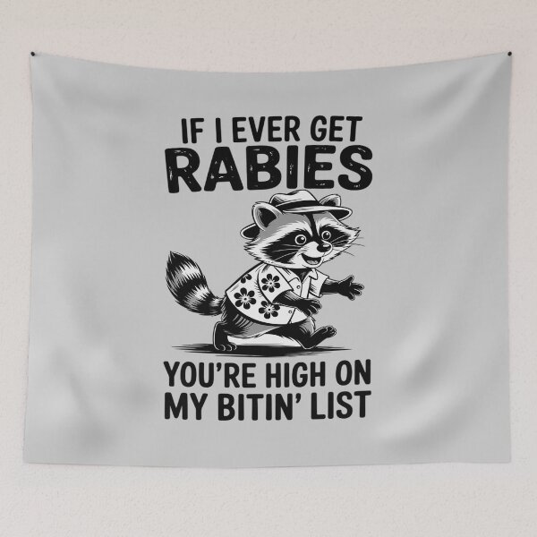 Item preview, Dabbing Raccoon If I Get Rabies Biting List designed and sold by HardcoreTour.