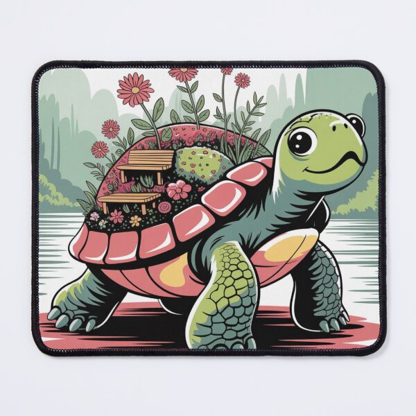 Item preview, Turtle with a Garden on Her Shell designed and sold by HappySproutArt.