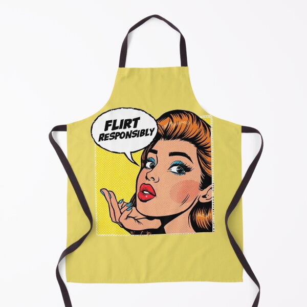 Item preview, FLIRT RESPONSIBLY Pop Art Comic Girl - Flirty Retro Quote Design designed and sold by ConfuseLab Alt.