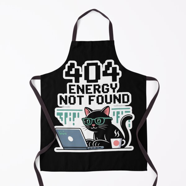 Item preview, 404 Energy Not Found - Funny Coding Cat Programmer Humor designed and sold by MoodDose.