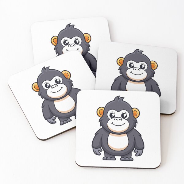 Item preview, Cute Baby Gorilla Monkey Cartoon Illustration designed and sold by Jirada.