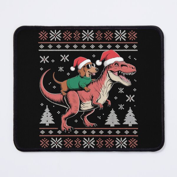 Item preview, Dachshund Riding t rex Dinosaur Ugly Christmas Sweater designed and sold by HardcoreTour.