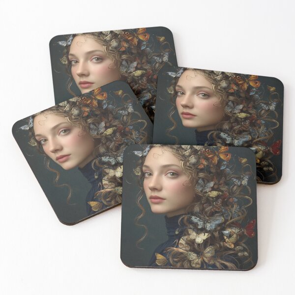 Item preview, Woman with Butterfly Adorned Hair designed and sold by lautir.
