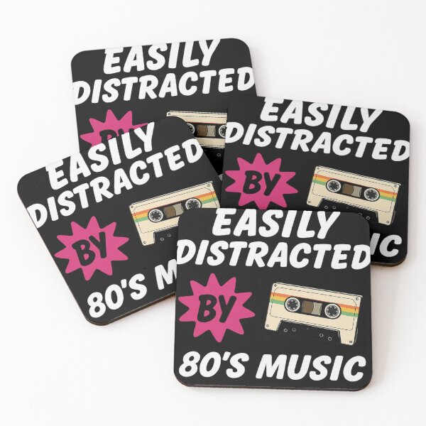 Item preview, Easily Distracted by 80’s Music – Retro Cassette Tape Design designed and sold by haitrieuic96.