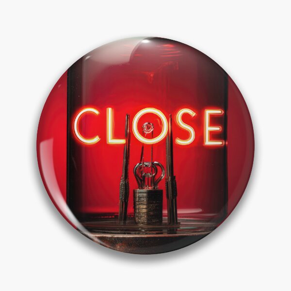 Item preview, Neon “CLOSE” Sign Inside Light Bulb – Modern Red Glow Aesthetic designed and sold by Grafititee.