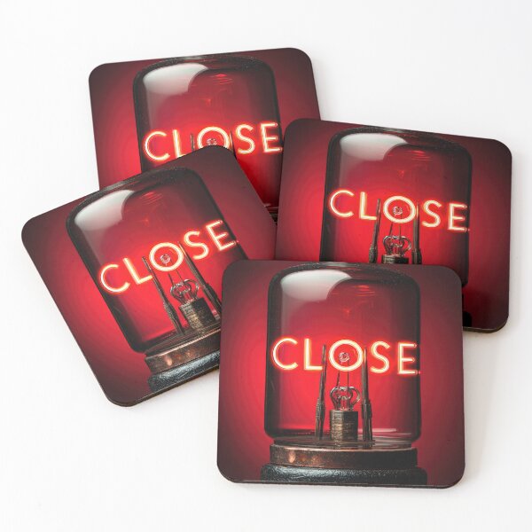 Item preview, Neon “CLOSE” Sign Inside Light Bulb – Modern Red Glow Aesthetic designed and sold by Grafititee.