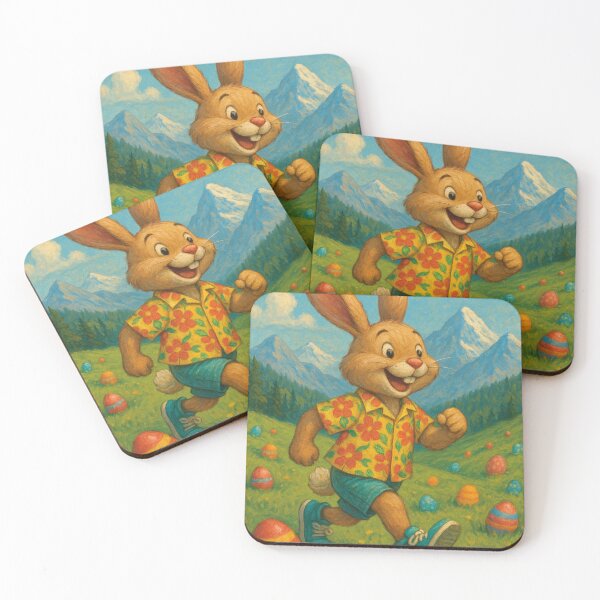 Item preview, Easter Bunny hikes in the mountains designed and sold by Mauswohn.