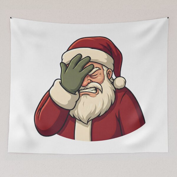 Item preview, Funny Santa Facepalm Meme Art designed and sold by SoulenCify.