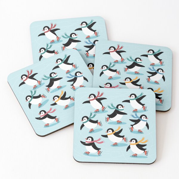 Item preview, Skating Penguins Christmas designed and sold by Prints-by-Olaf.