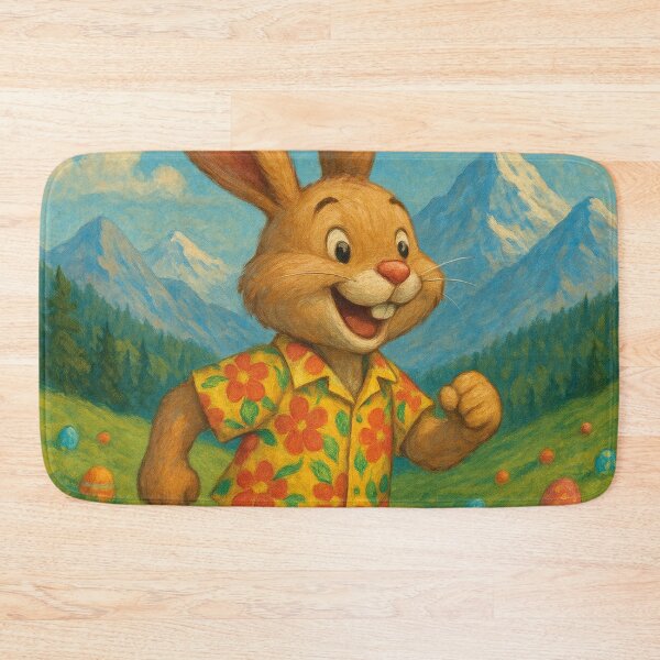 Item preview, Easter Bunny hikes in the mountains designed and sold by Mauswohn.