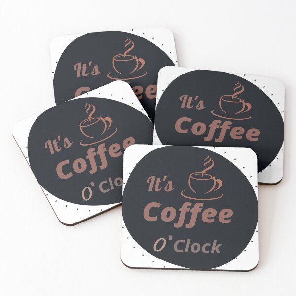 Item preview, It’s Coffee O’Clock – Minimalist Coffee Lover Typography Design designed and sold by Rangmanch.