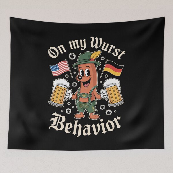 Item preview, Oktoberfest On My Wurst Behavior Funny German Men Women designed and sold by HollyBellArtSte.
