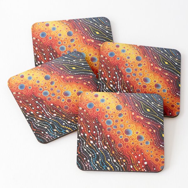 Item preview, Aboriginal Inspired Dot Art - Extremely Hot Lava designed and sold by GrinGalore.