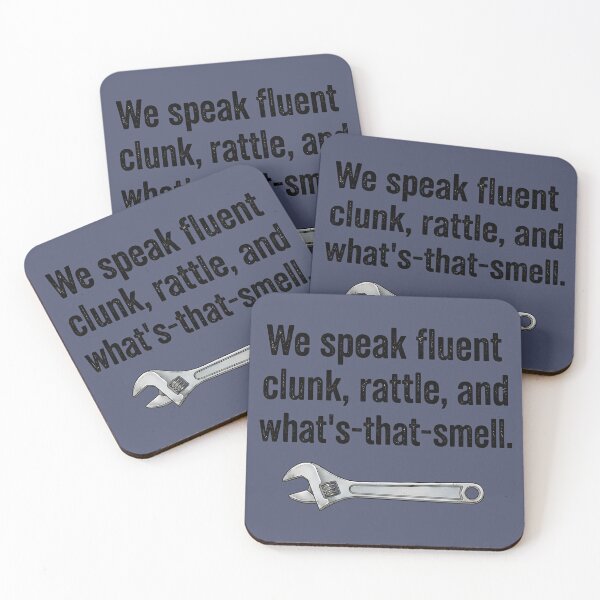 Item preview, We Speak Fluent Clunk Rattle And What's That Smell designed and sold by CreepyCornerArt.