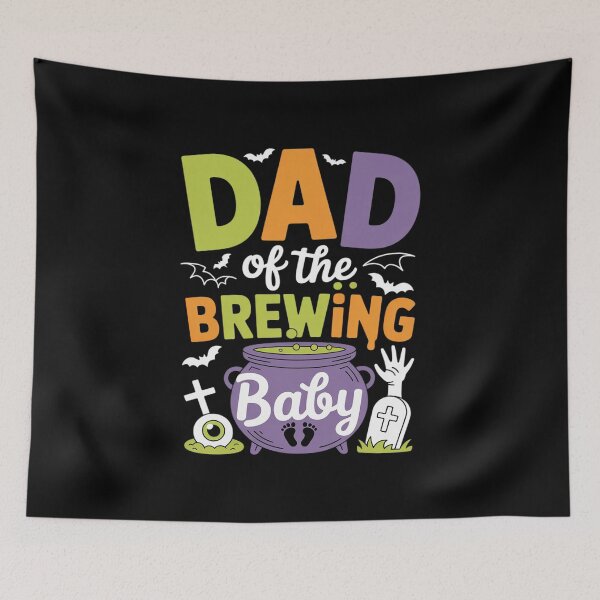 Item preview, Dad Of The Brewing Baby Witch Baby Shower Ghost Halloween designed and sold by ToggleBet.