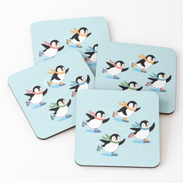 Item preview, Skating Penguins Christmas designed and sold by Prints-by-Olaf.