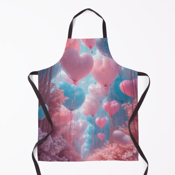 Item preview, Heart-shaped balloons float above blossoming trees. designed and sold by Mianku | Für das Leben.