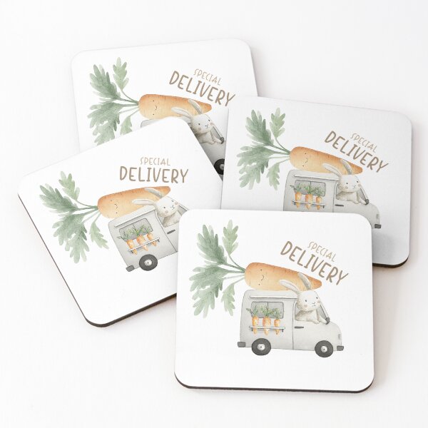 Item preview, Easter delivery bunny. Spring holiday text, rabbit Nursery  designed and sold by Milatoo.
