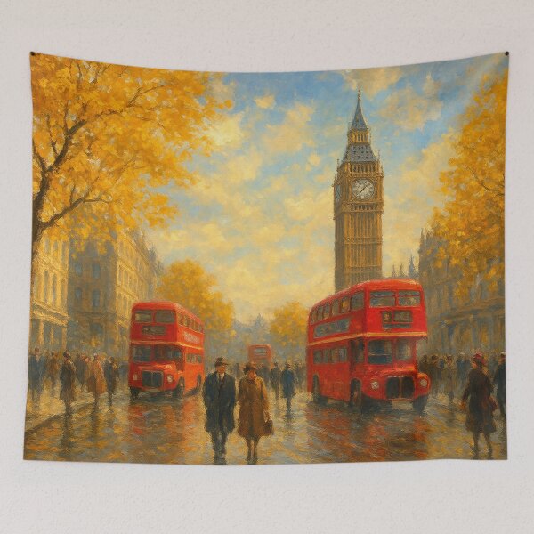 Item preview, Autumnal London street life designed and sold by Sigtrix.