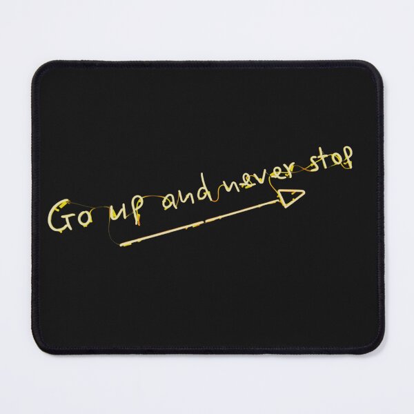 Item preview, Go Up & Never Stop — Neon Arrow Motivational Sign designed and sold by Afridi Art House.