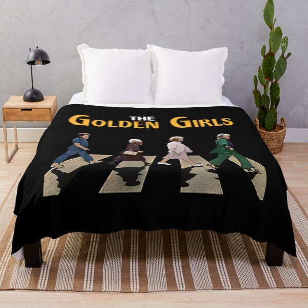 Item preview, The Golden Girl Crossing Road Vintage, Funny Sitcom Parody, Classic Rock & TV Mashup, Golden Girls Abbey Road designed and sold by johnfitz-tee.