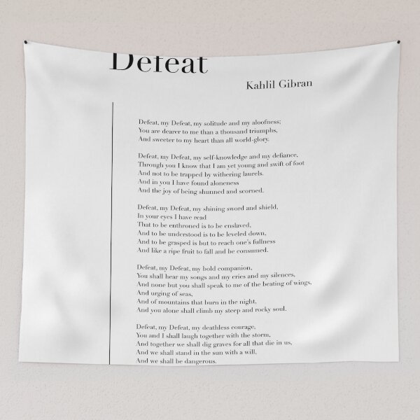 Item preview, Defeat by Kahlil Gibran designed and sold by wisemagpie.