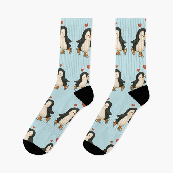 Item preview, Skating Penguins Christmas Valentine's Day designed and sold by Prints-by-Olaf.