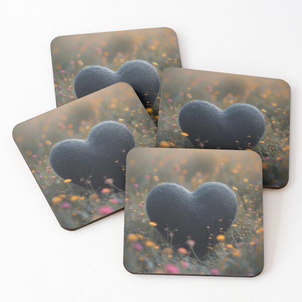 Item preview, Black heart in a blooming flower meadow. designed and sold by Mianku | Für das Leben.