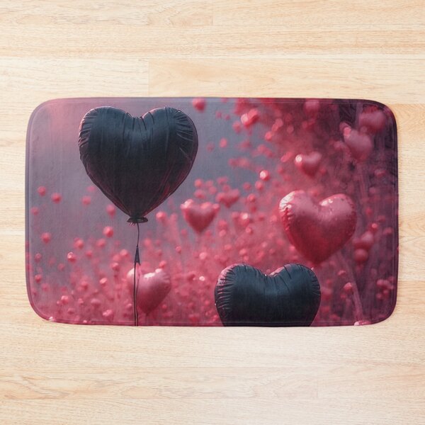 Item preview, Heart-shaped balloons in a field of love designed and sold by Mianku | Für das Leben.