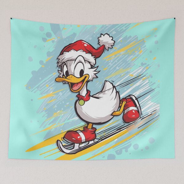 Item preview, Fast & Fluffy Christmas Drift – Funny Action Duck designed and sold by zoocore.