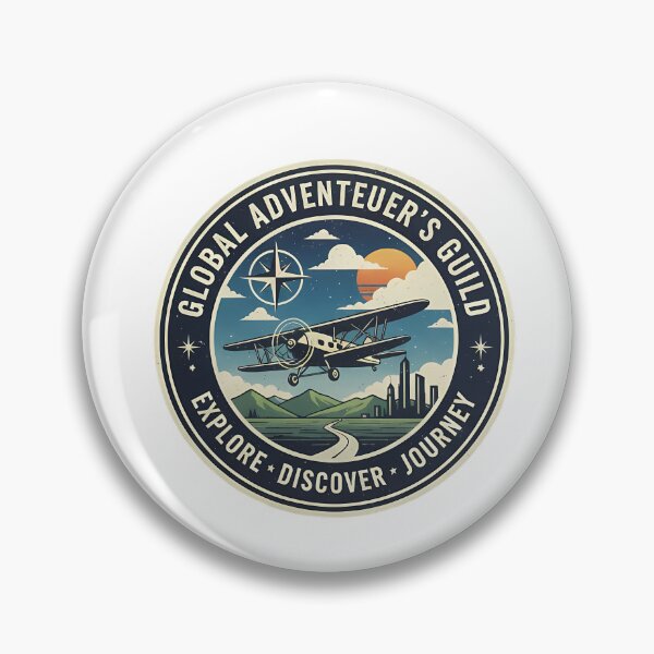 Item preview, Global Adventurer Vintage Aviation Badge Sticker designed and sold by ritikgaikwad.