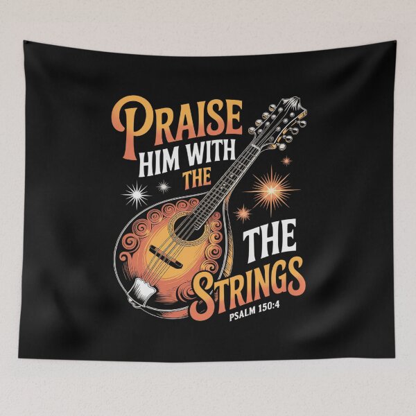 Item preview, Mandolin Player Praise Him With The Strings Mandolin designed and sold by IhanVaanMaArt.