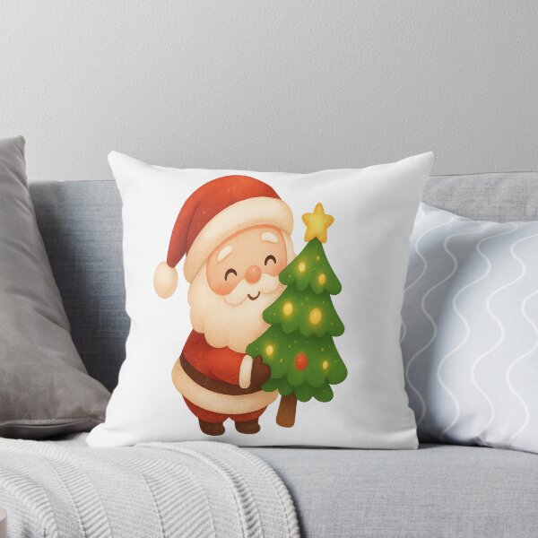 Item preview, Cute Glowing Santa Hugging Christmas Tree designed and sold by HiteshArt111.