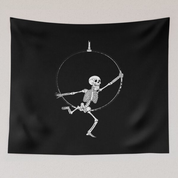 Item preview, Dancing Skeleton Aerial Hoop Aerial Dance Lyra Halloween designed and sold by NetoGalaxy.