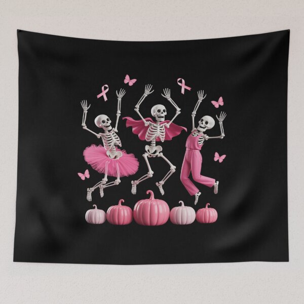 Item preview, Dancing Skeleton Funny Halloween Breast Cancer Awareness designed and sold by NetoGalaxy.
