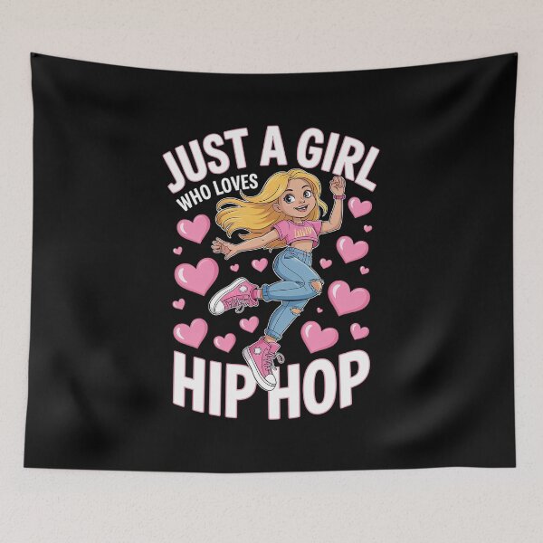 Item preview, Just A Girl Who Loves Hip Hop, Music Lover  designed and sold by IhanVaanMaArt.