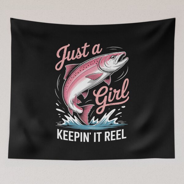 Item preview, Just a Girl Keeping It Reel Funny Fishing Lover Mother's Day Tank Top designed and sold by LKappa3Faber.
