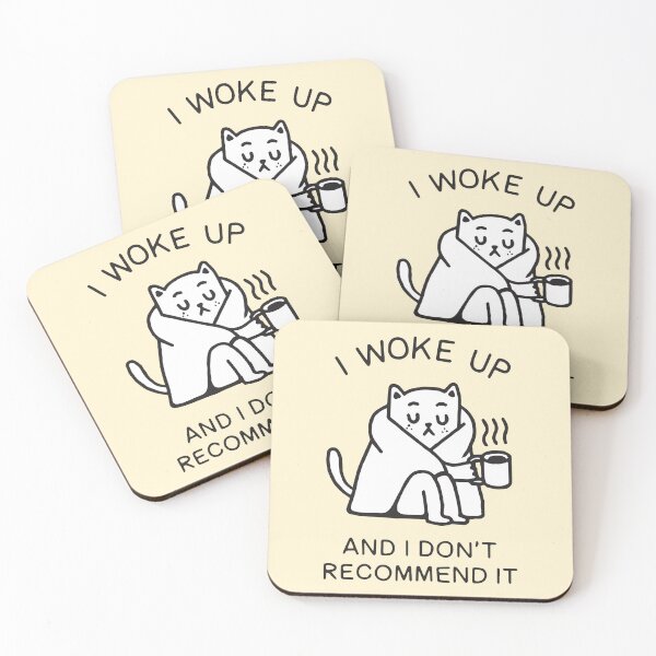 Item preview, I woke up and I don't recommend it funny cat designed and sold by BrownHorse90s.