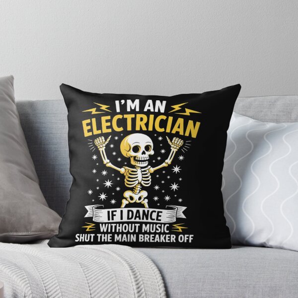 Item preview, I'm An Electrician If I Dance Without Music Funny Skeleton Long designed and sold by ReadySide.