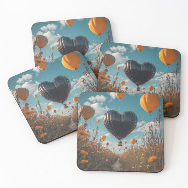 Item preview, Balloons over a lush flower meadow designed and sold by Mianku | Für das Leben.